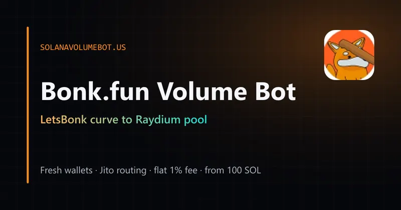 Bonk.fun volume bot for LetsBonk tokens, curve to Raydium pool