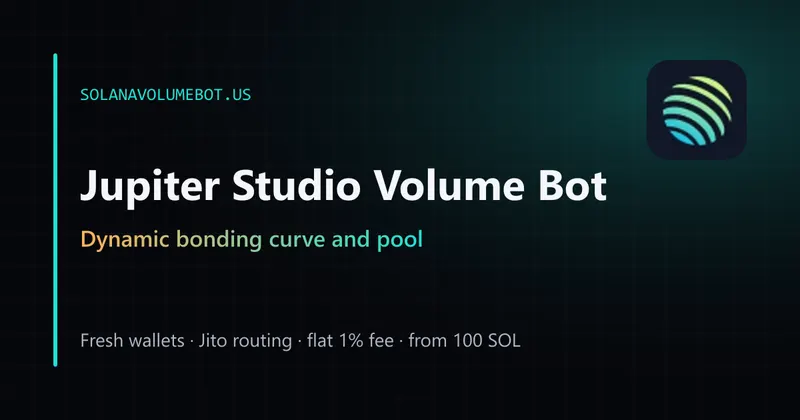 Jupiter Studio volume bot on the Meteora bonding curve and pool
